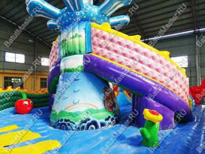 Коммерческий надувной батут "Хижина дракона", 20*10*7 м