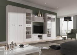 Шкаф 2-дверный "Элана" гостиная Бодега белая