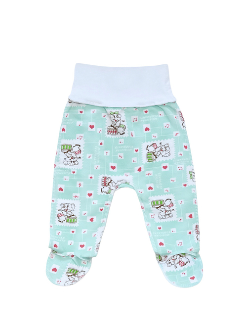 Утепленные ползунки с мягким согревающим начёсом Слоники (56;62)