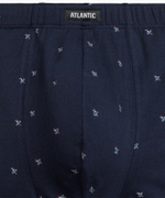 Мужские трусы шорты Atlantic, набор из 3 шт., хлопок, серый меланж + голубые + темно-синие, 3MH-209