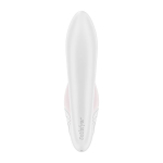 Белый вибратор 16,9см с вакуумным стимулятором Satisfyer Supernova