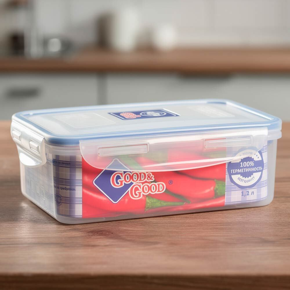 Контейнер 1,1л с клипсами