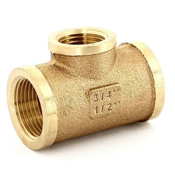 Тройник переходной Effebi 1" х 1/2" х 1" ВР с внутренней резьбой бронзовый (B3131A0604)