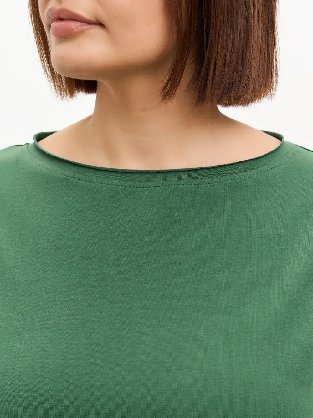 Футболка оверсайз с рукавами крылышками изумруд