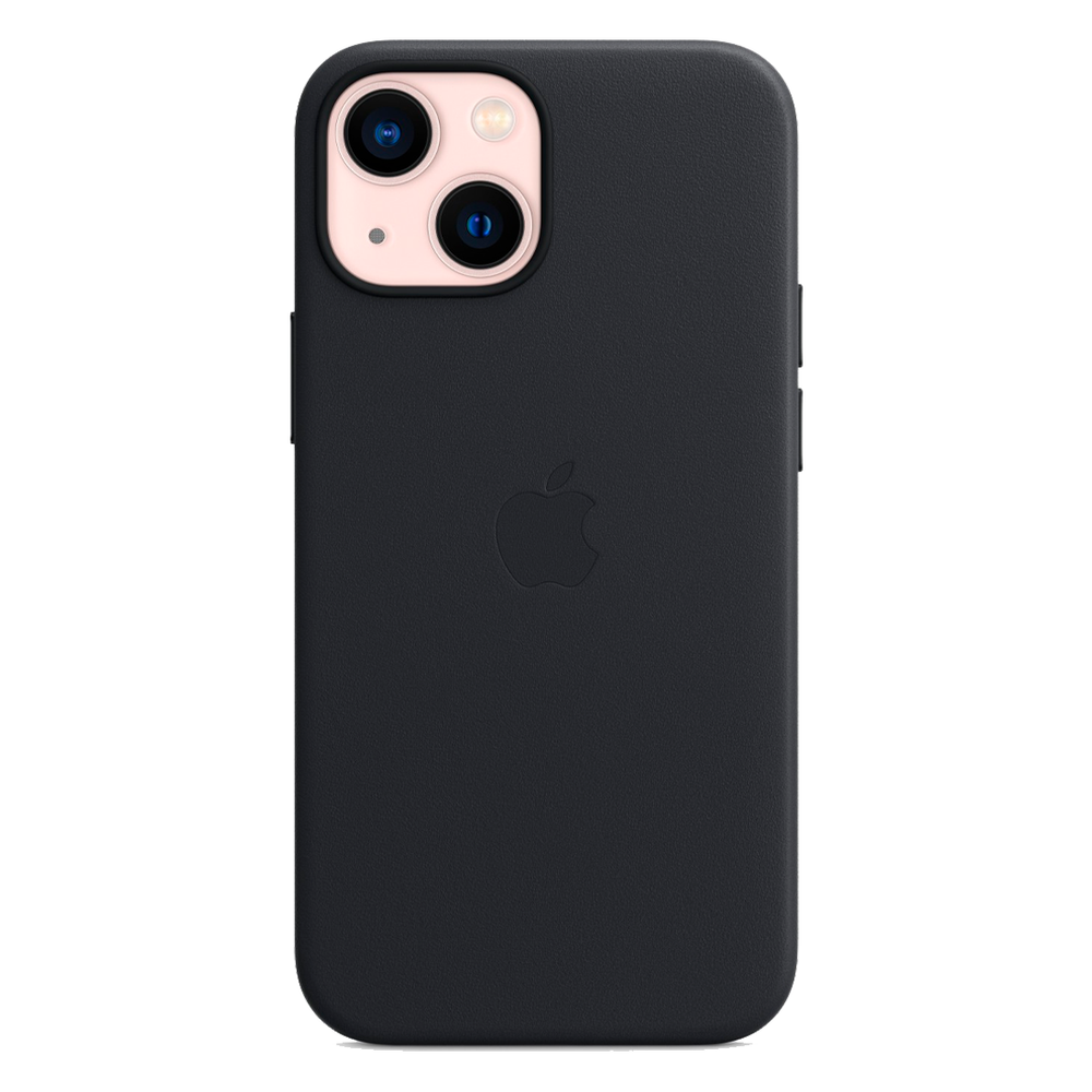 Кожаный чехол с поддержкой MagSafe Apple Leather Case для iPhone 13 mini, Midnight (Темная ночь)