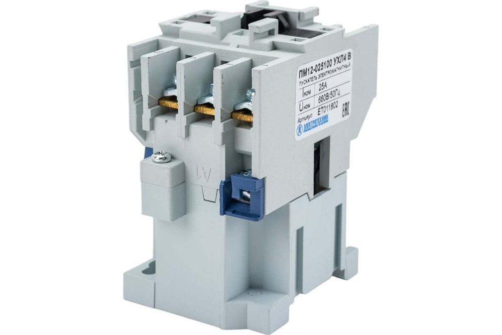 Пускатель магнитный ПМ12-025100 УХЛ4 В, 220В/50Гц, 1з, 25А, , без реле, IP00 ЭТ ET011802