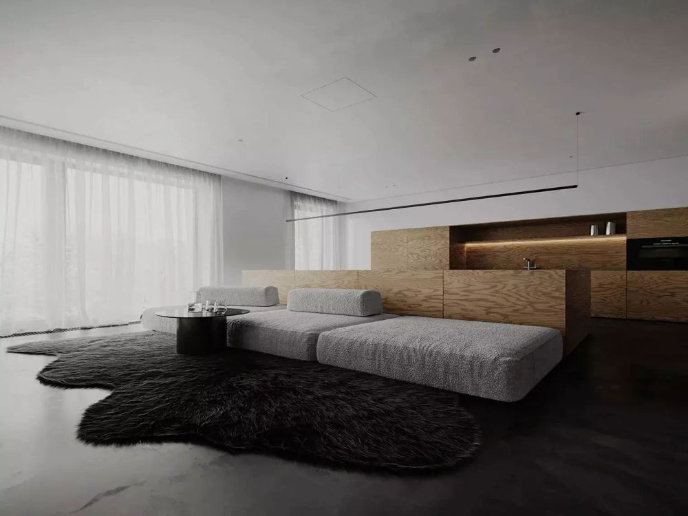 Потолочный теневой карниз Gips черный матовый, 3000x43,8x44,1 мм