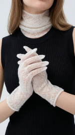 Перчатки ажурные ПЧ228-01 белые