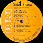 John Denver ‎– John Denver's Greatest Hits (Япония 1976г.)