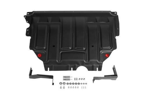 Защита картера АвтоБроня для Jetta VS7 2023-н.в., сталь 1.5 мм, с крепежом, штампованная, 111.05869.1