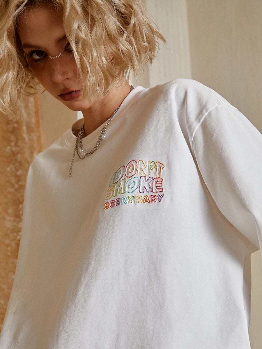 Лонгслив DONSMOKE "Rainbow Logo" Loose fit Longsleeve