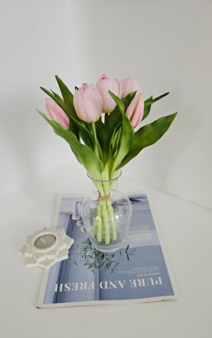 Тюльпаны 28 см (светло-розовые 09)