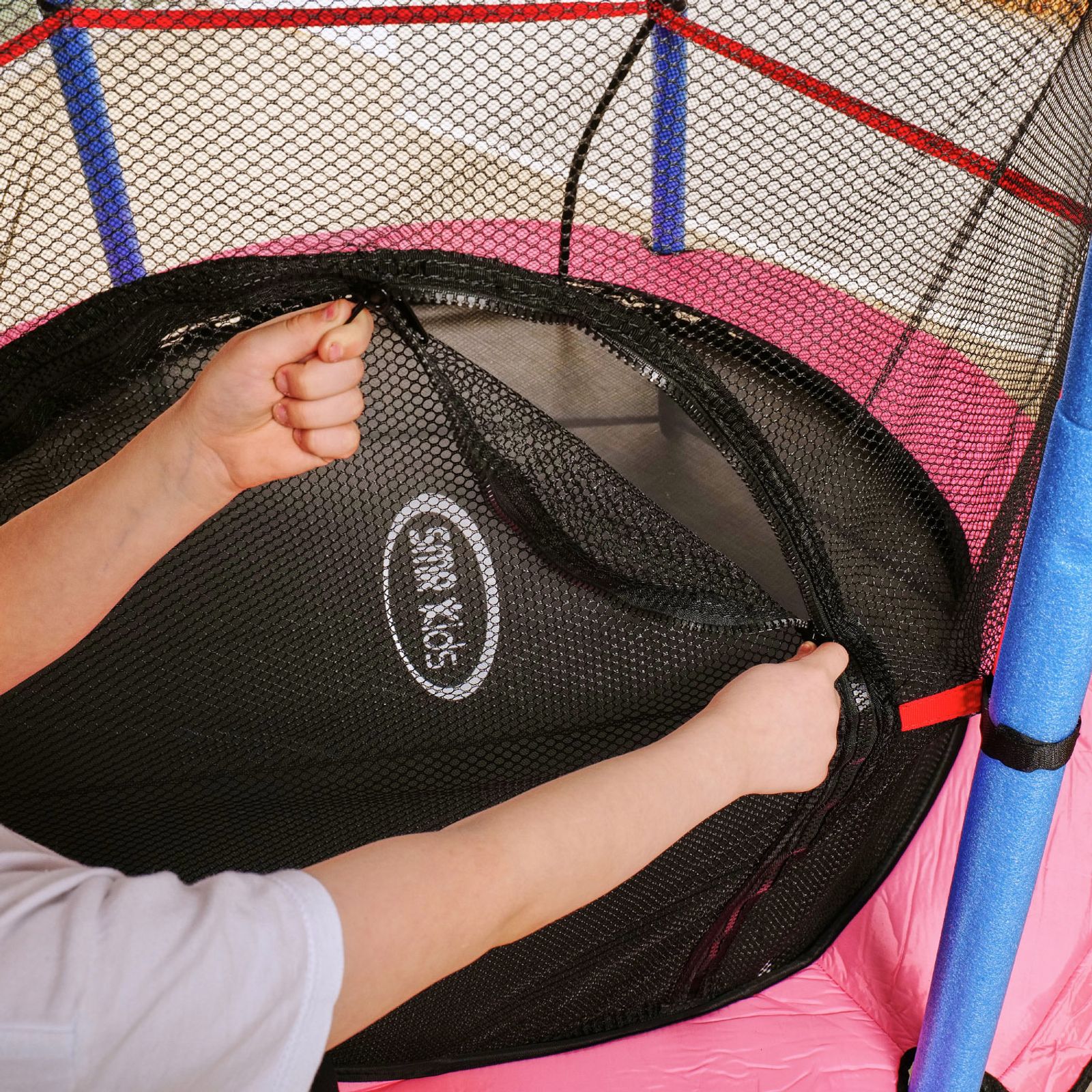 Батут детский DFC SMRKIDS 55" с сеткой, PINK фото №12