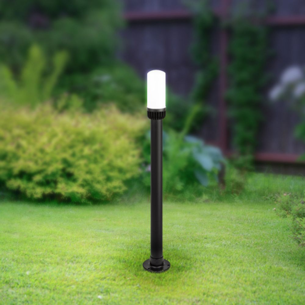 Садово-парковый светильник ЭРА НТУ 01-60-013 Поллар напольный черный IP54 Е27 max60Вт h1040мм | Садово-парковые светильники