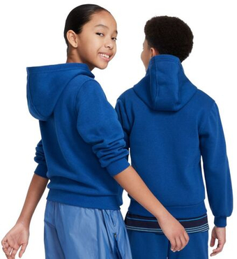 Кофта для девочки теннисная  Nike Kids Club Fleece Full-Zip Hoodie - небесный
