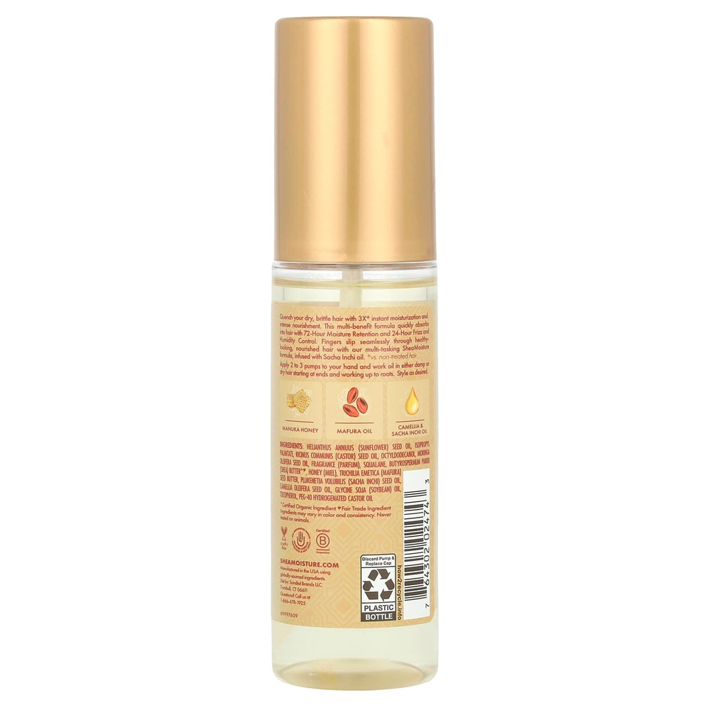 SheaMoisture, Мед манука и масло мафуры, увлажняющее и питательное масло, 97 мл (3,3 жидк. унц.)