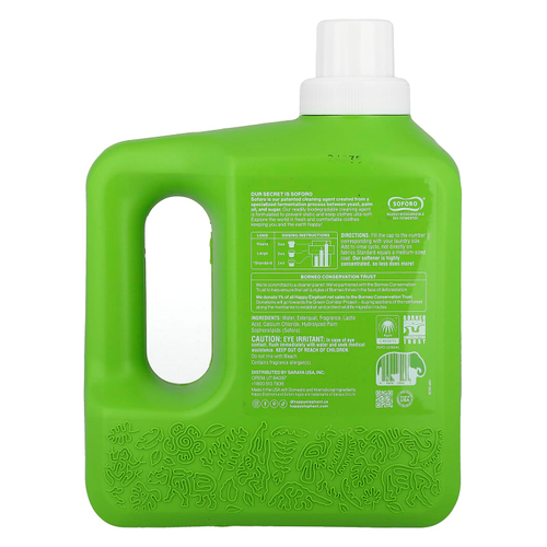 Happy Elephant, Кондиционер для белья, белый чай и инжир, 1,89 л (64 жидк. Унции)