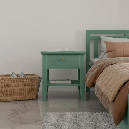 Прикроватная тумба Саргас из натурального дерева, с дубовыми ручками