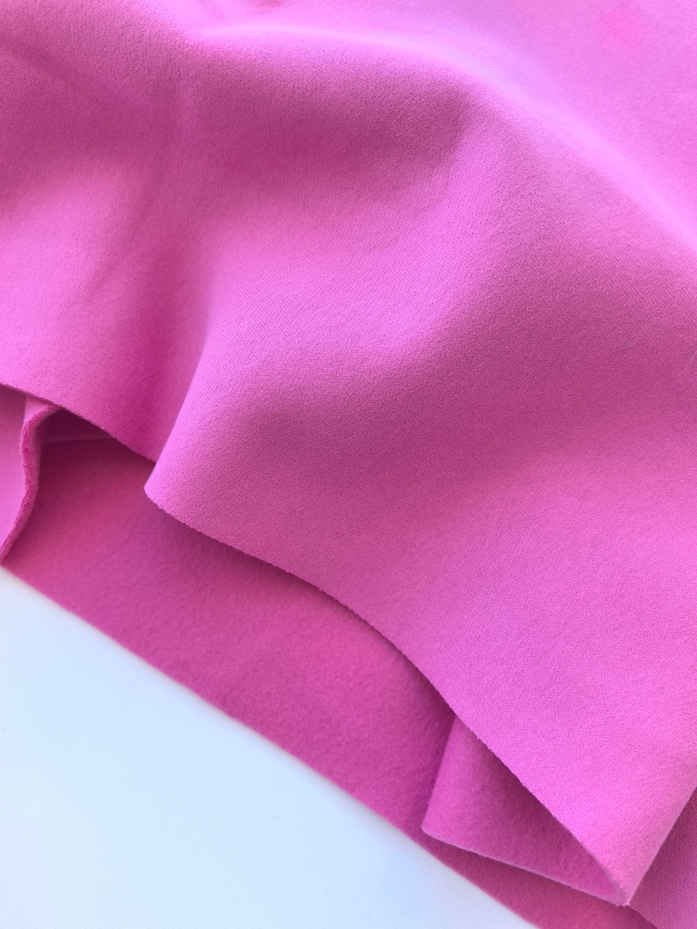 Футер 3-нитка начес, цвет барби с велюровым эффектом