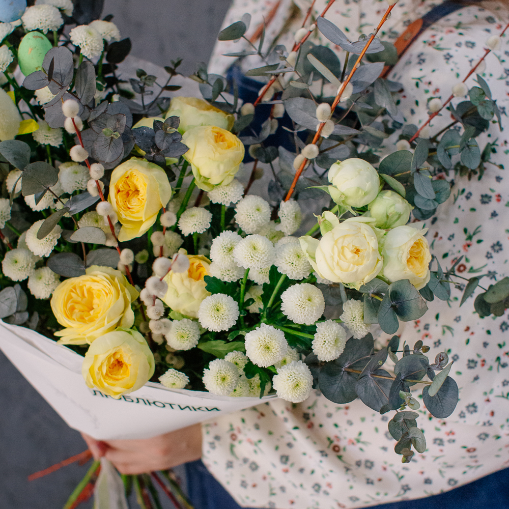169. Светлый букет с вербой
