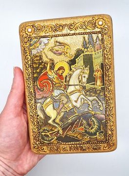 Икона. Георгий Победоносец. 100 х 150 мм
