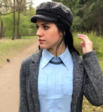 Колье из бисера "Змейка" ручной работы, цвет - Бронза тёмная