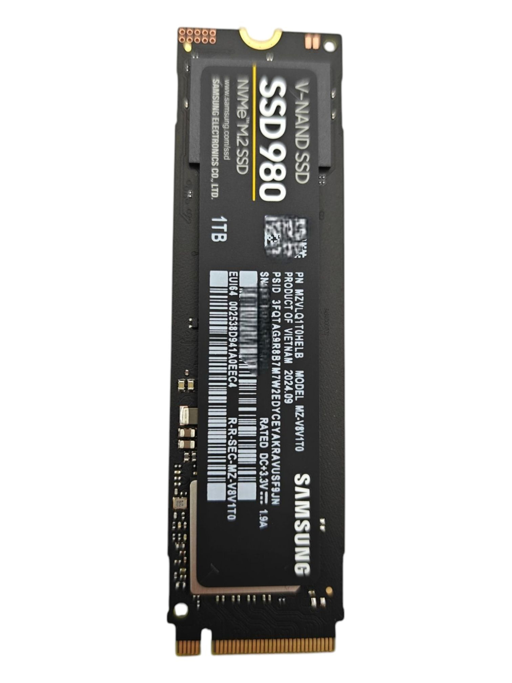 Samsung 980 1 ТБ Внутренний SSD-диск M.2 PCIe 3.0 NVMe (MZ-V8V1T0BW)