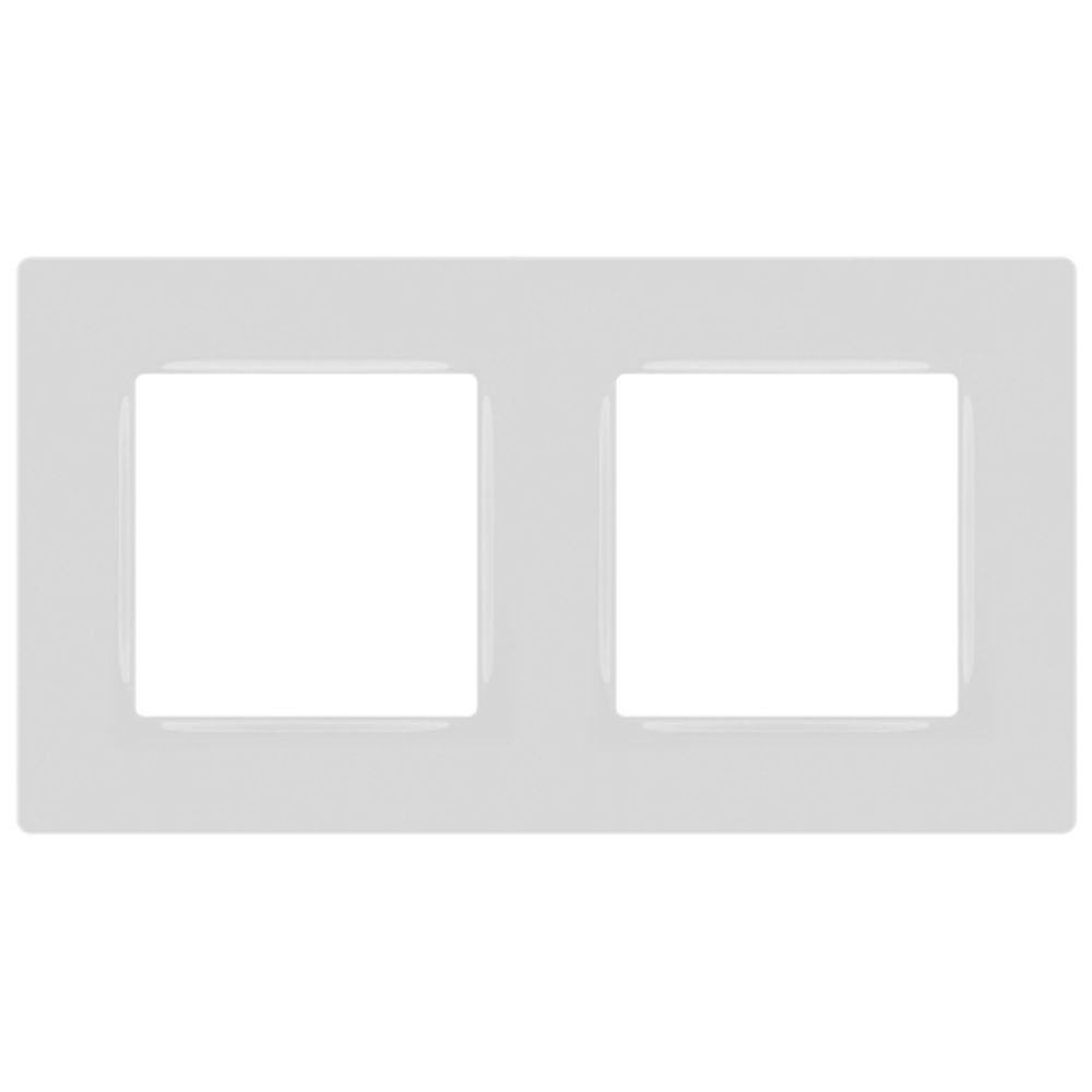 Рамка для розеток и выключателей ЭРА Серия 12 12-5202-01 на 2 поста, Классик, белый