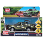 Модель ин. мет. "Mitsubishi L200 PICKUP камуфляж" 13см. двери, багаж, L200-12MIL-ARMGN (Технопарк)