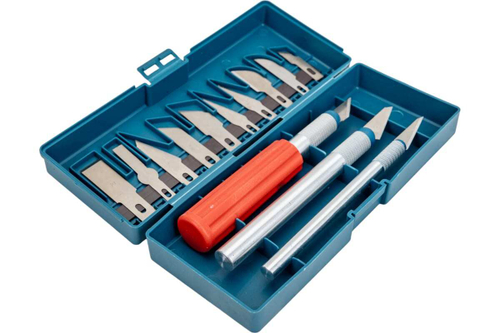 Набор скальпель-ножей для точных работ по дереву ВОЛАТ 13 предметов 18030-13