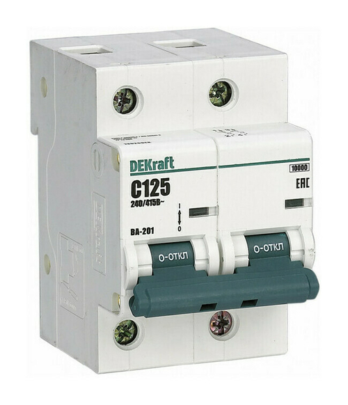 13004 Авт.выкл. 2п 63А ВА201 DEKraft