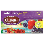 Celestial Seasonings, Травяной чай, Без кофеина, Лесная ягода Зингер, 20 чайных пакетиков, 1,7 унции (47 г)