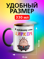 Кружка хамелеон с приколом "Я предприниматель"