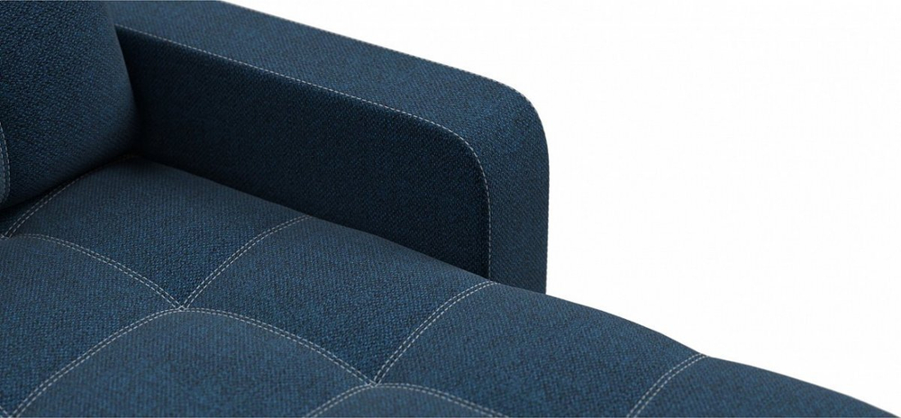 Угловой диван Денди Рогожка Мальмо синий