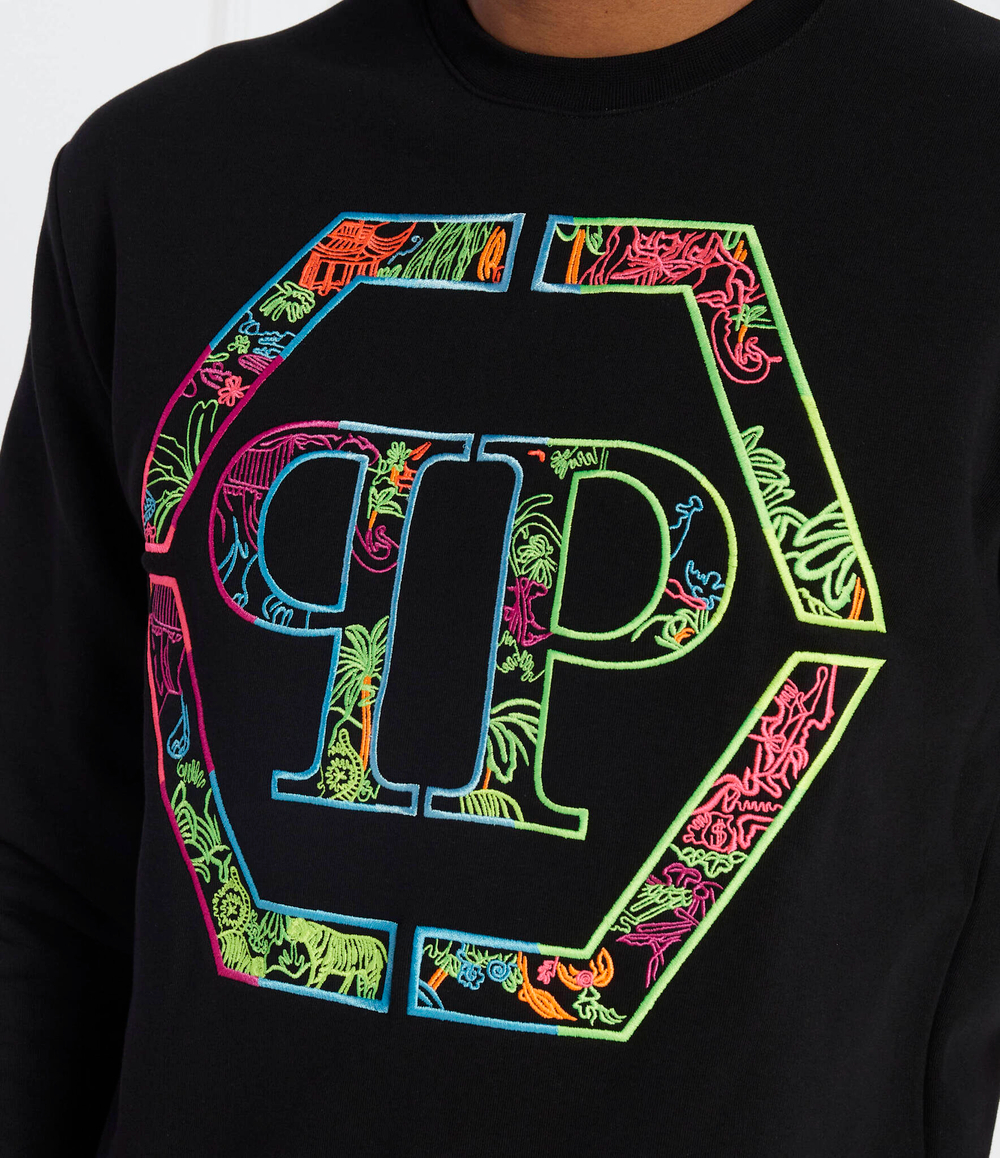 Худи Embroidered LS Philipp Plein - черный(MJO1135 PJO002N)