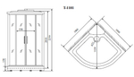 Душевая кабина Timo Comfort Fabric Glass 100*100*220  (T-8801F)