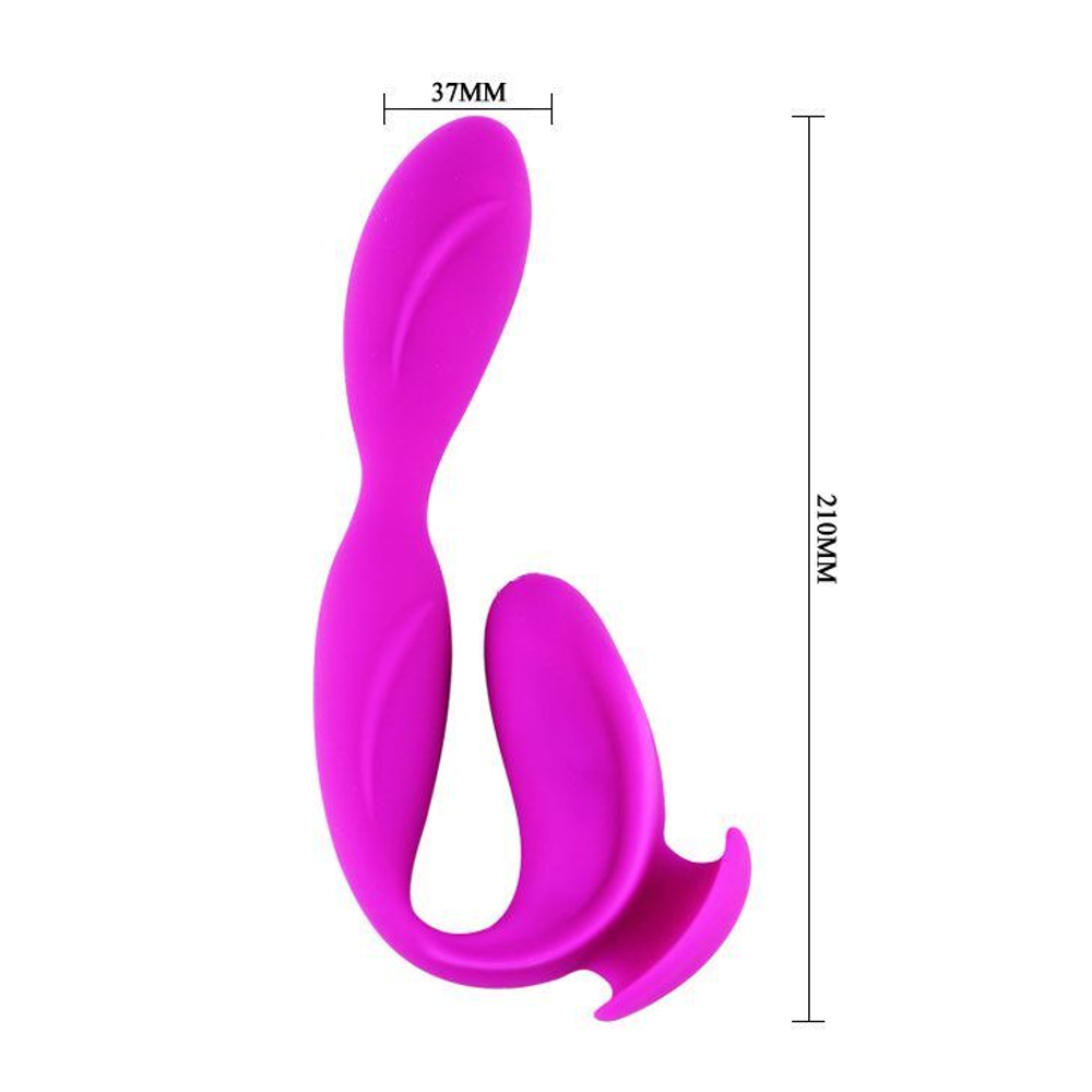 Вибромассажер Baile Pretty Love 21 см с клиторальной стимуляцией