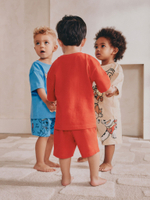 Пижама для мальчика Next AC1-057 3 шт., Красный, Голубой, Бежевый