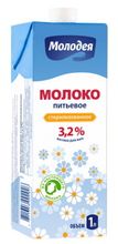 Белорусское молоко &quot;Молодея&quot; стерилизованное 3,2% 1л. п/п - купить с доставкой на дом по Москве и области