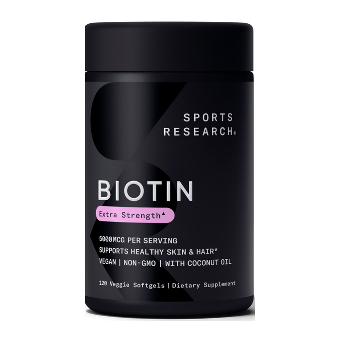 Biotin 5000 мкг, Биотин, Sports Research (120 капсул)