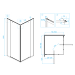 Душевой уголок RGW PA-38 (Прозрачное, 800x800)