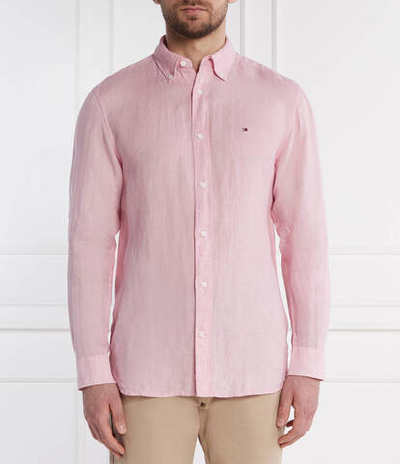 Льняная рубашка PIGMENT DYED Tommy Hilfiger - розовый(MW0MW34602)