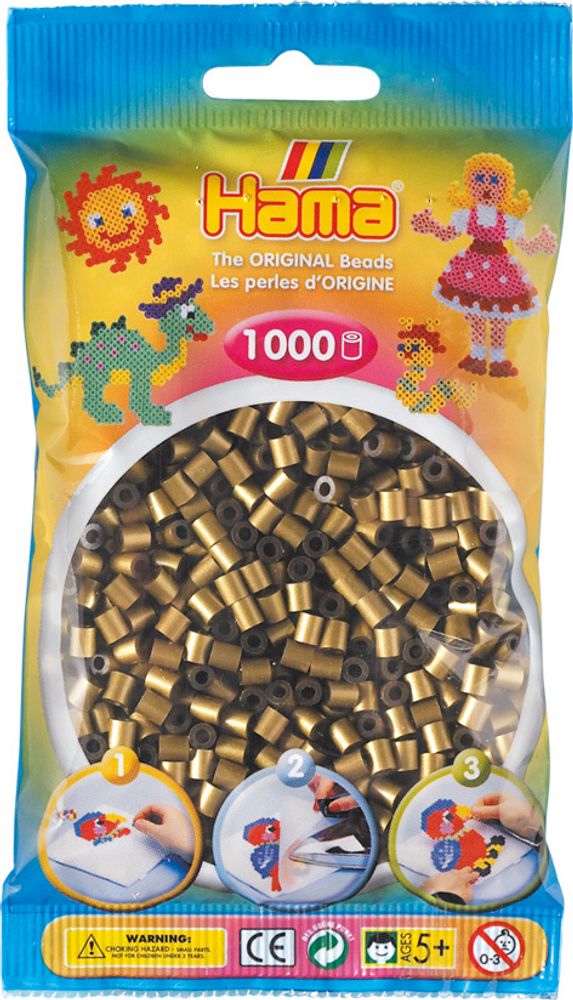 Hama Бусинки для термомозаики Midi бронзовые, 1000 шт. (207-63)