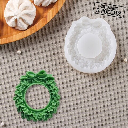 Молд «Новогодний венок», 8×7,5 см