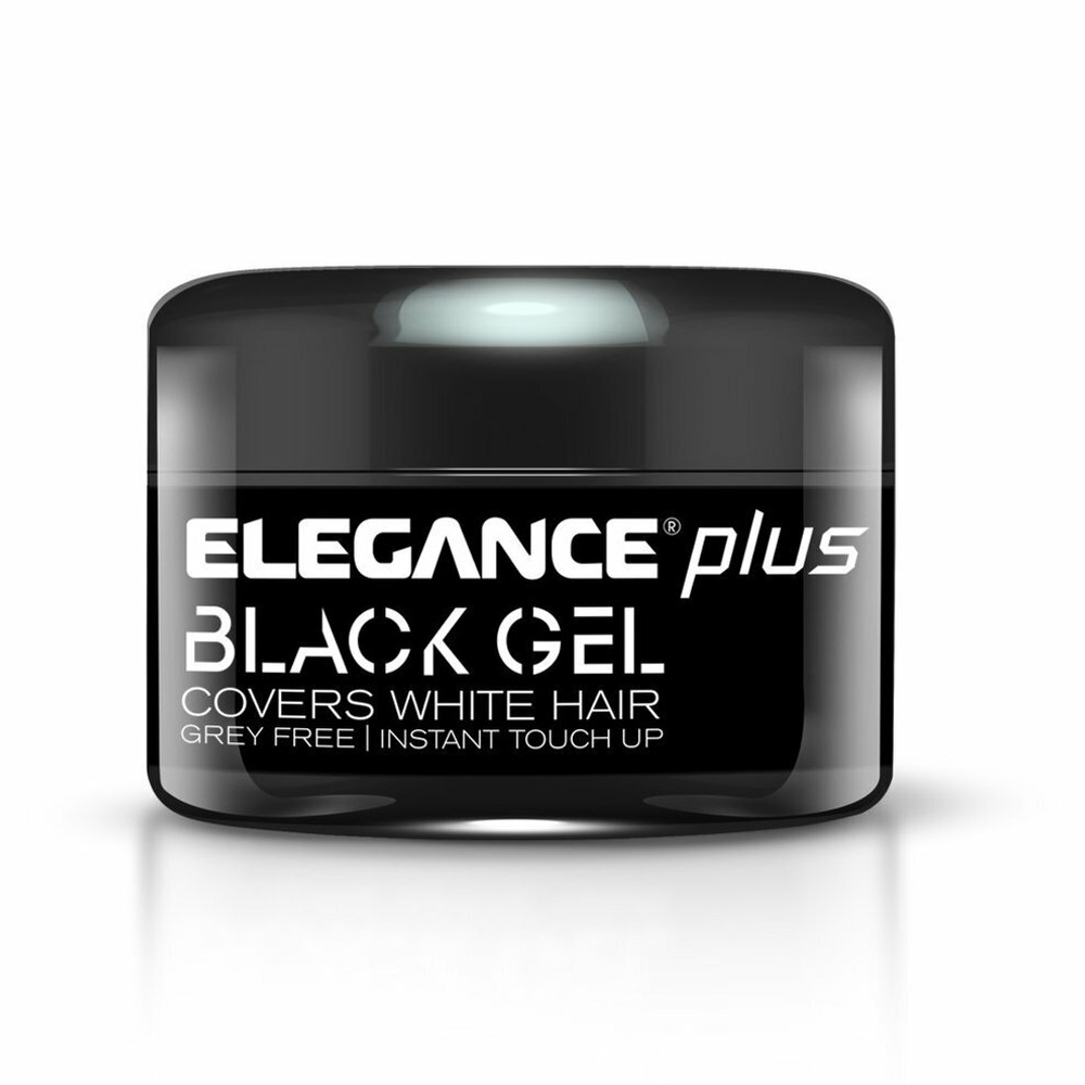 Elegance Plus Covers White Hair Gel Black - Гель для окрашивания седых волос 100 мл