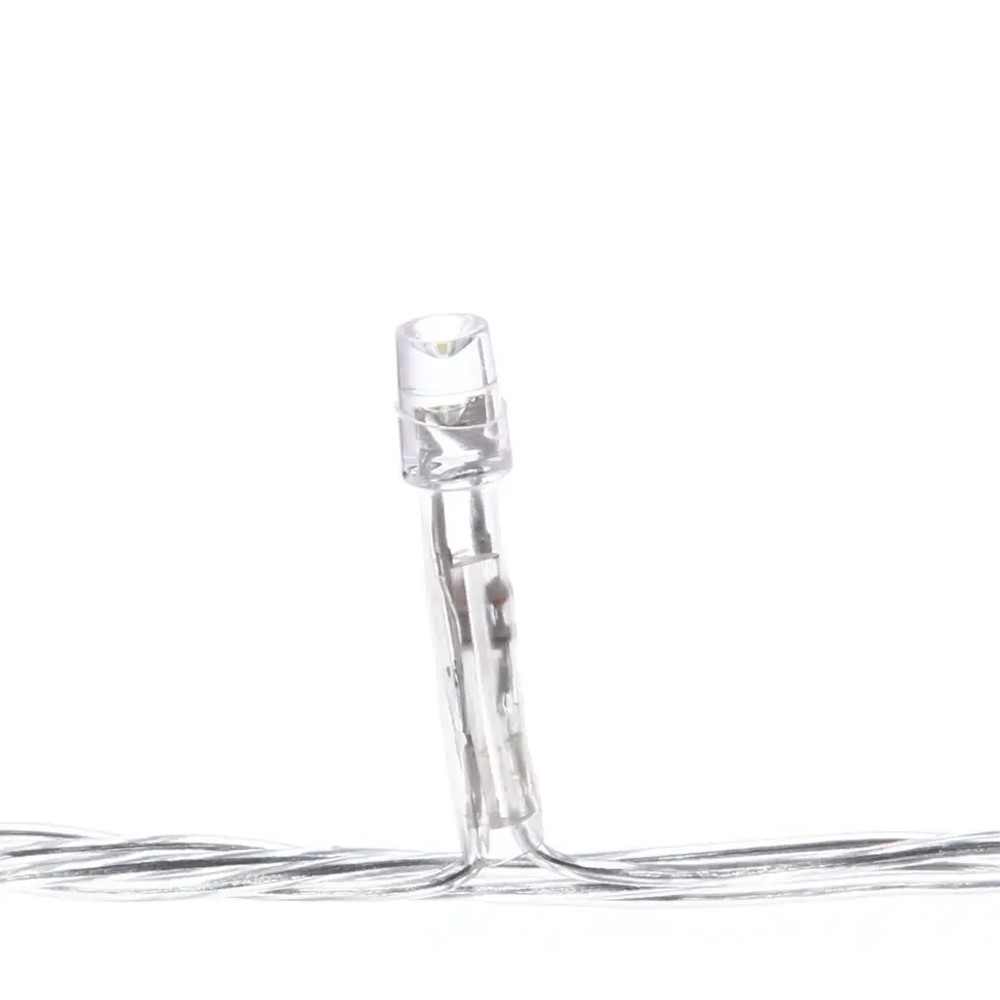 Гирлянда для дома 24м 280 ламп LED прозрач.пров.,8 реж, IP-20, Красный (возможность соединения)