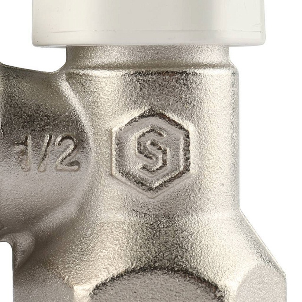 Клапан балансировочный угловой STOUT - 1/2" (ВР/НР-американка, PN10, Tmax 120°C)