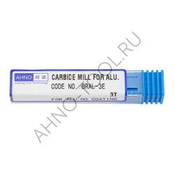 Фреза твердосплавная 1.5мм (L=50, l=4, хв=4) Z3 45° по алюминию и цвет.металлам BRAL-3E-D1.5 AHNO
