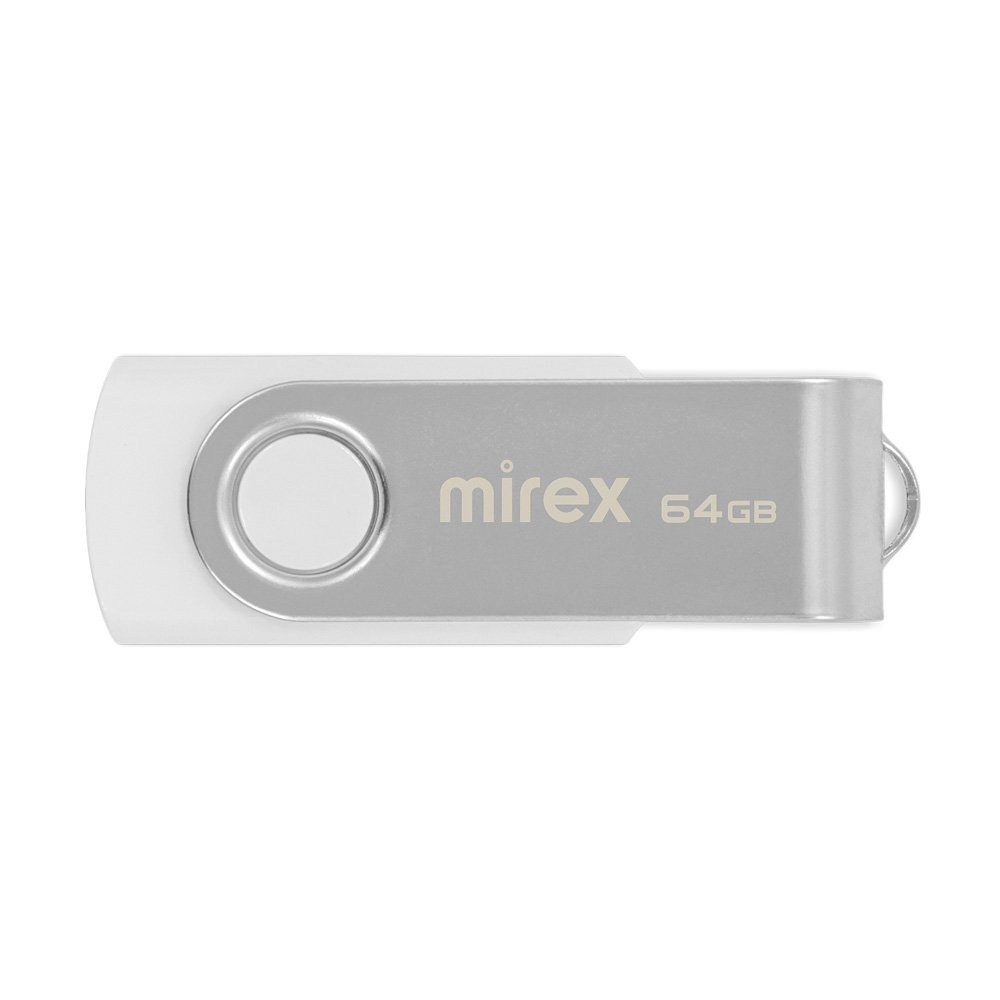 Флешка 64-GB MIREX MIREX SWIVEL белый USB-2.0