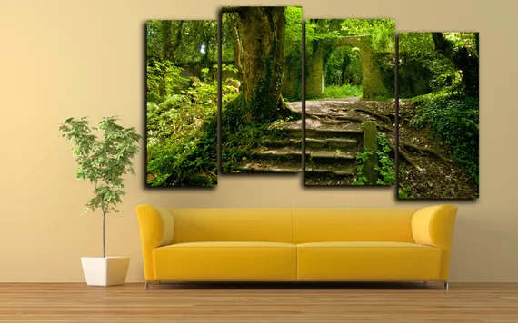 Модульная картина "Заброшенный парк"